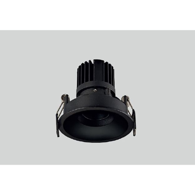 Maxlight Galexo - spot à encastrer - Ø 84 mm, Ø 75 mm à encastrer - 7W LED incl. - noir