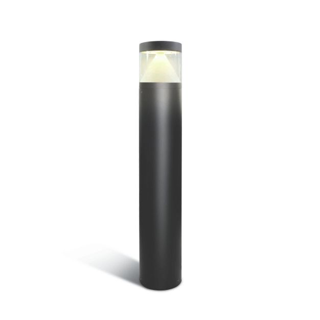 ONE Light LED Bollards Range - lampe de jardin - Ø 16 x 100 cm - 20W LED incl. - IP65 - anthracite - couleur de lumière blanche