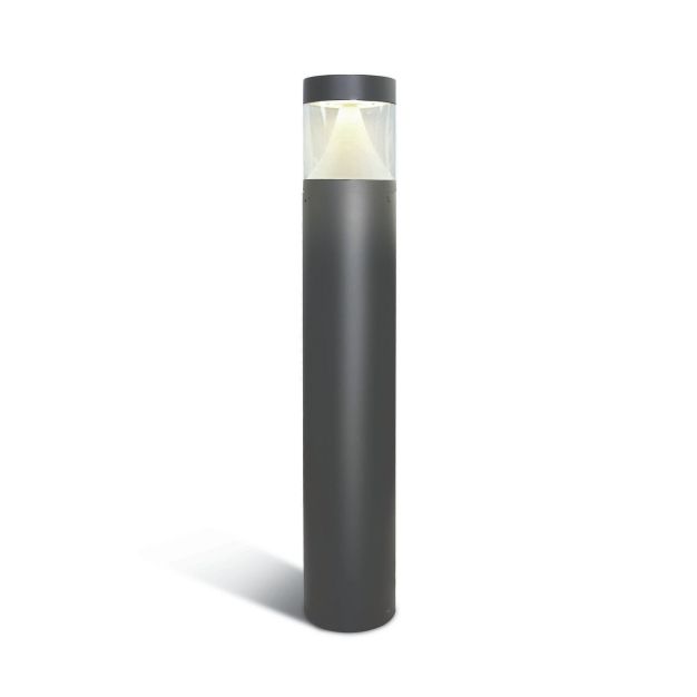 ONE Light LED Bollards Range - lampe de jardin - Ø 12 x 80 cm - 12W LED incl. - IP65 - anthracite - couleur de lumière blanc chaud