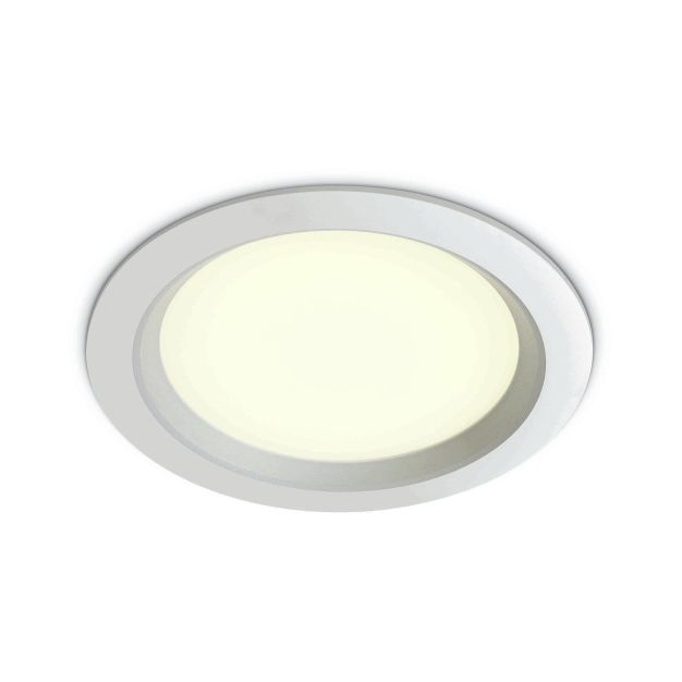 ONE Light Budget Downlight Range - downlight - Ø 235 mm, Ø 210 mm à encastrer - 24W LED incl. - blanc - couleur de lumière blanche