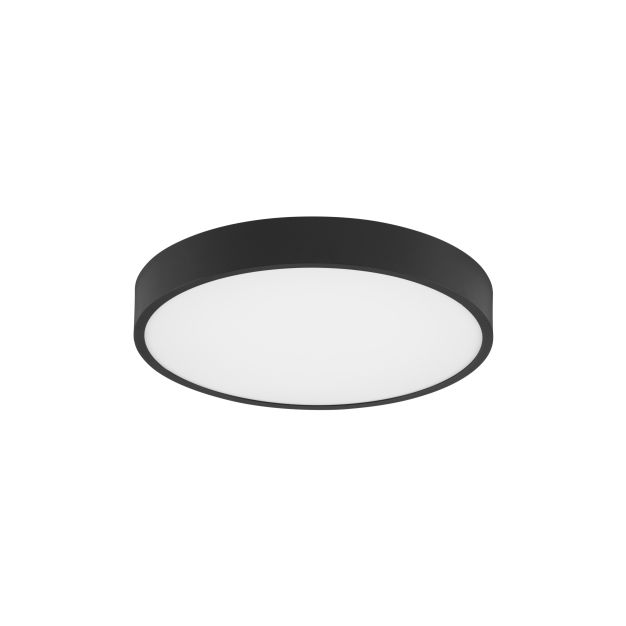 Nova Luce Perfect Profile - plafonnier télécommandé (excl.) - Ø 40 x 10 cm - 20W LED dimmable incl. - 2700K-6000K - noir