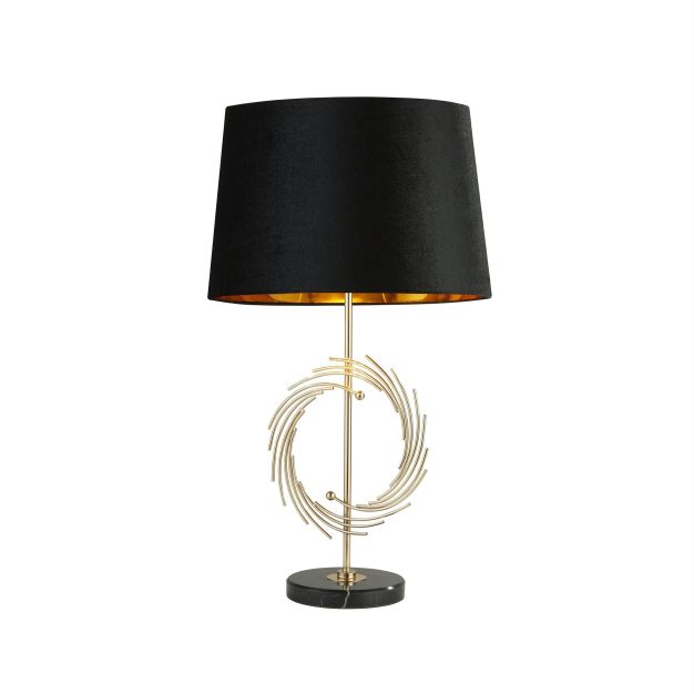 Searchlight Roman - lampe à poser - 56 cm - noir et or