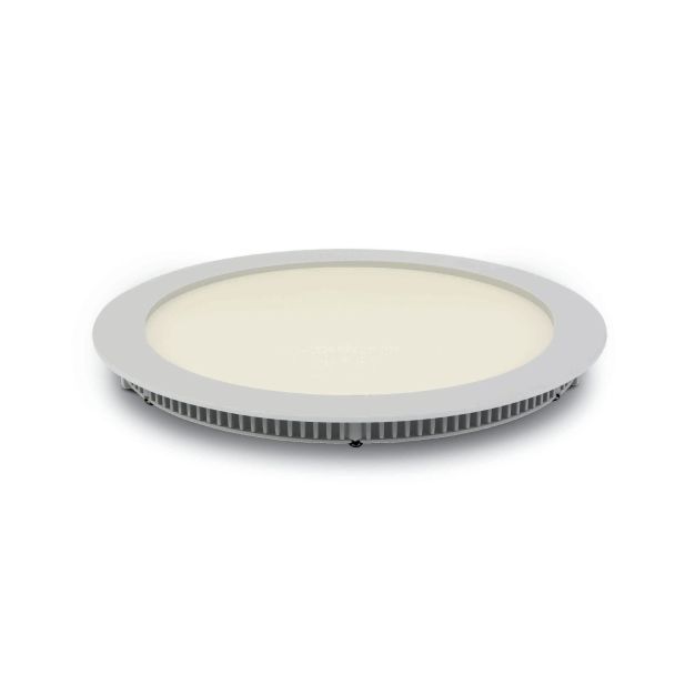 ONE Light Round Recessed Panels - spots encastrés - Ø 22,3 x 2,2 cm - 18W LED incl. - IP40 - blanc - couleur de lumière blanc chaud