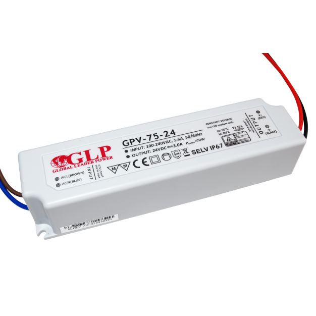 GLP driver LED - 24Vdc/230V - IP67 - 75W - non-dimmable