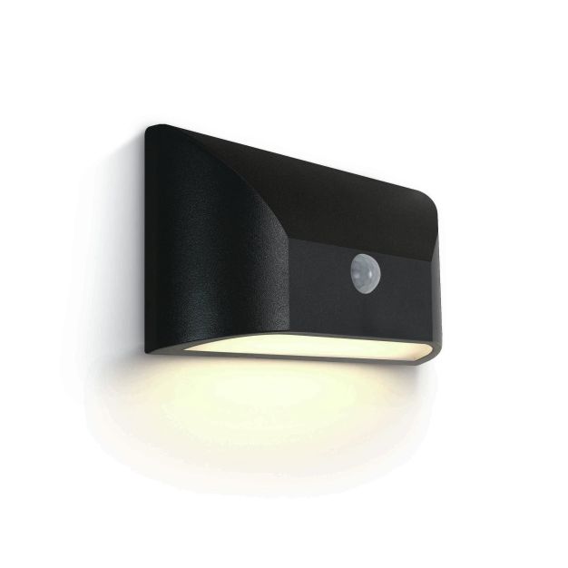 ONE Light Down Illumination - applique murale extérieure avec détecteur de mouvement - 22 x 6 x 11,3 cm - 6W LED incl - IP65 - anthracite