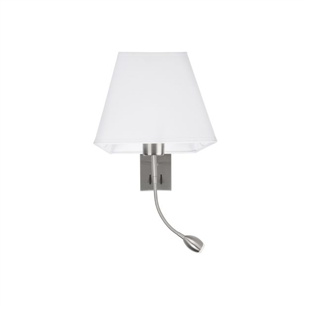 Nova Luce Valencia - applique murale avec interrupteur - 25 x 21 x 40 cm - 3W LED incl. - blanc et chrome