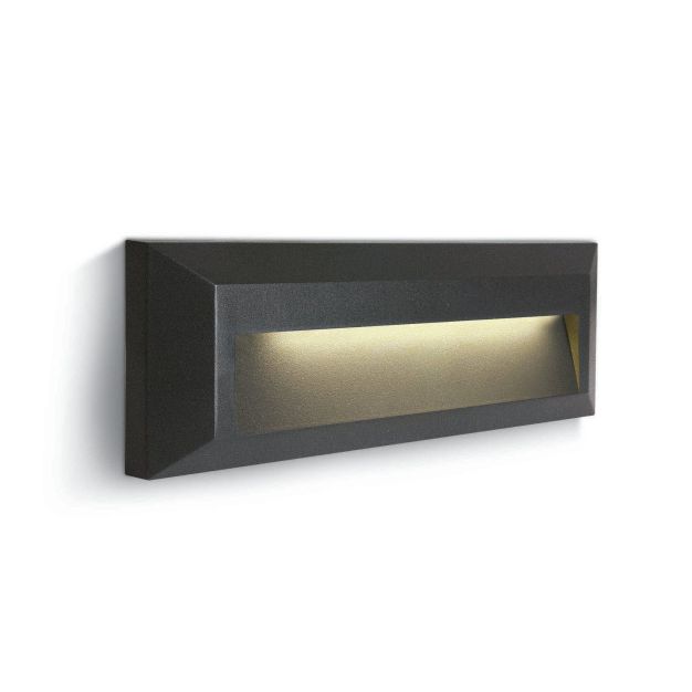 ONE Light Outdoor Dark Lights - applique murale extérieure - 23 x 2,7 x 8 cm - 2W LED incl - IP65 - anthracite