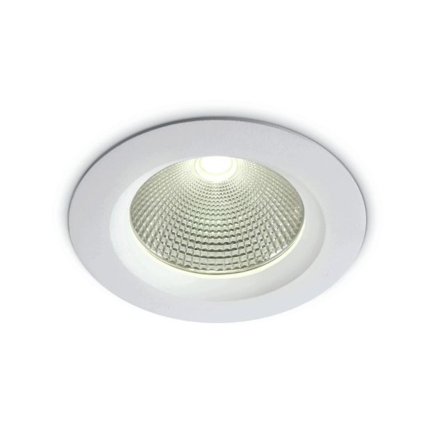 ONE Light COB Downlight Range - spot encastré - Ø 145 mm, Ø 125 mm encastré - 15W LED incl. - blanc - couleur de lumière blanche