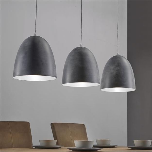 Vico Industrial - lampe suspendue - 130 x 30 x 180 cm - gris foncé