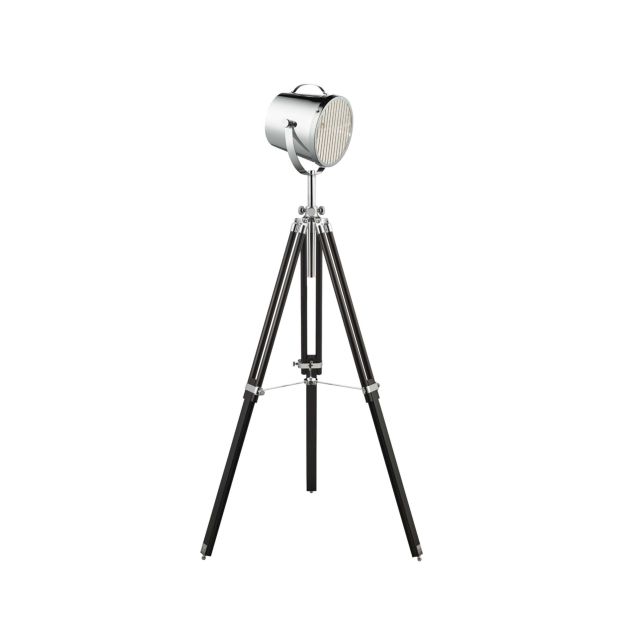 Searchlight Studio - lampadaire - 150 cm - noir et chrome