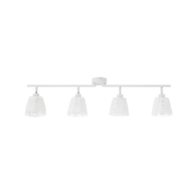 Nova Luce Sion - spot en saillie 4L - 81 x 11 x 20 cm - blanc sable