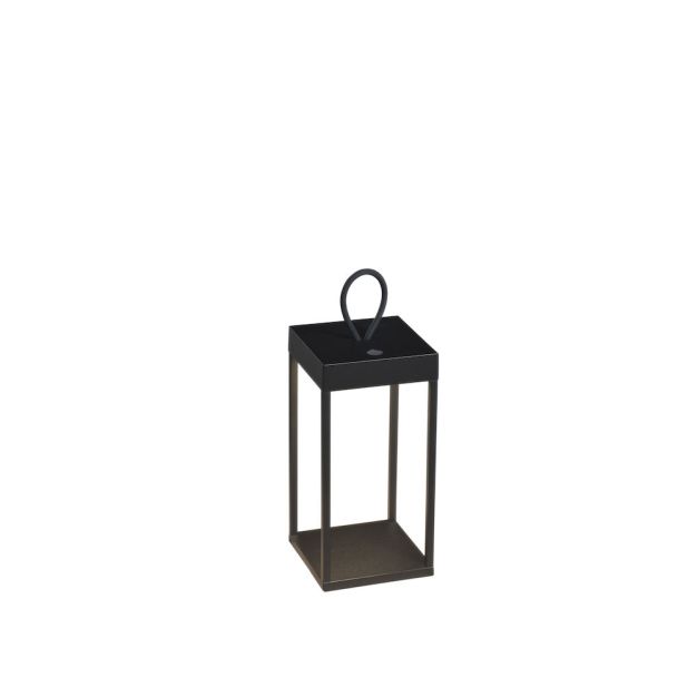 Konstsmide Ravello - lampadaire et lampe de table portable avec port USB - 15 x 30 x 15 cm - 2,2W dimmable LED incl - IP54 - noir