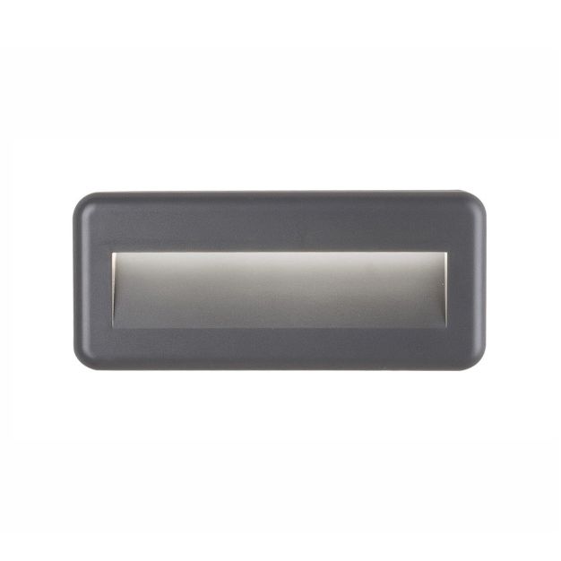 Nova Luce Pulsar - applique d'extérieur - 23 x 3 x 10 cm - 4W LED incl. - IP54 - gris foncé