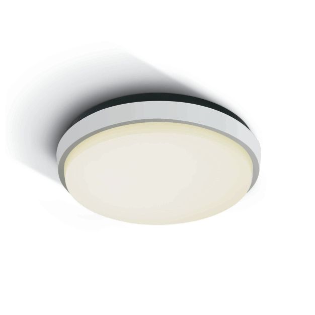 ONE Light Outdoor Slim LED - plafonnier extérieur - Ø 30 x 4,9 cm - 30W LED incl. - IP54 - blanc