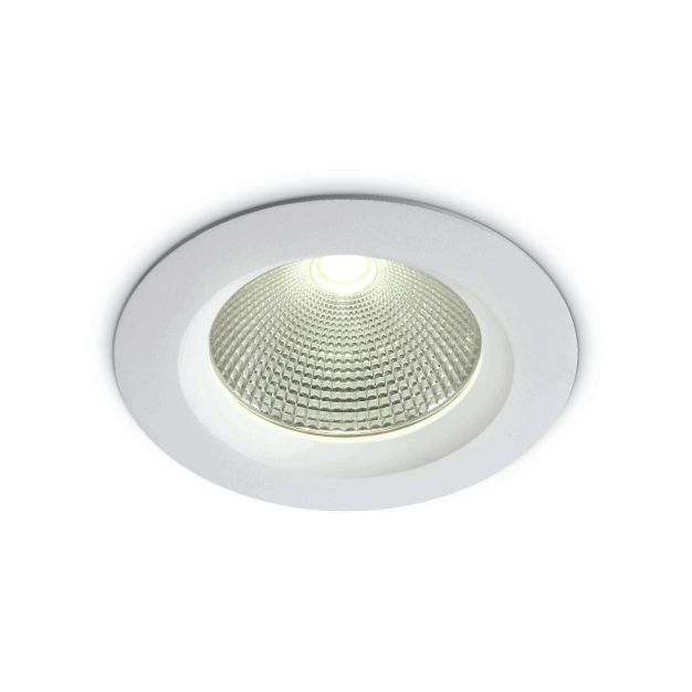 ONE Light COB Downlight Range - spot encastré - Ø 120 mm, Ø 95 mm encastré - 10W LED incl. - blanc - couleur de lumière blanc chaud