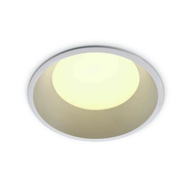 ONE Light Dark Light Salle de bain - spot encastré - Ø 120 mm, Ø 111 mm encastré - 9W LED incl. - IP54 - blanc - couleur de lumière blanche