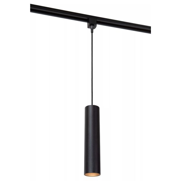 Lucide Track Floris Lampe suspendue - Système de rail monophasé - Ø 5,6 x 155 cm - Noir