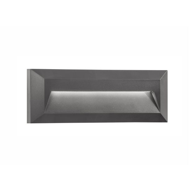 Nova Luce Pulsar - applique d'extérieur - 23 x 3 x 8 cm - 2W LED incl. - IP54 - gris foncé