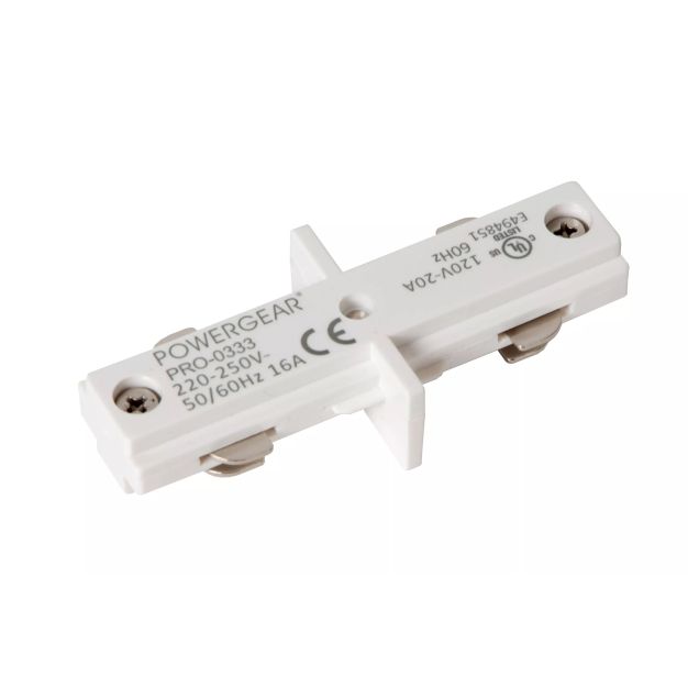 Lucide Track I-connector - Système de rail monophasé - 230V - blanc