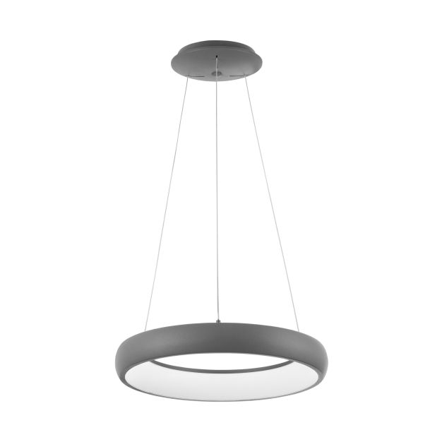 Nova Luce Albi - lampe suspendue - Ø 41 x 120 cm - 32W LED dimmable incl. - gris sable