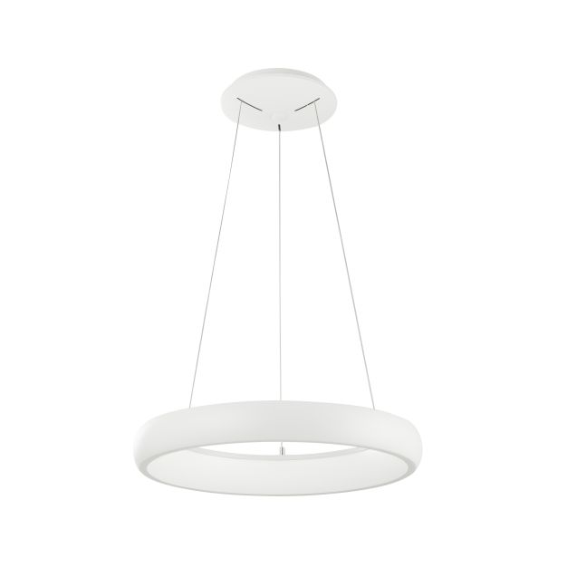 Nova Luce Albi - lampe suspendue - Ø 41 x 120 cm - 32W LED dimmable incl - blanc sable