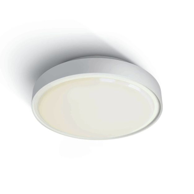 ONE Light LED Plafo Outdoor Round - plafonnier d'extérieur - Ø 26 x 7,5 cm - 16W LED incl. - IP65 - blanc - couleur de lumière blanc chaud