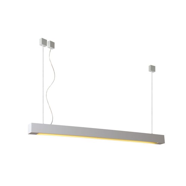 Lucide Lino 2 - lampe suspendue - 122,5 x 6,5 x 128 cm - 2 x 28W lampe fluorescente incluse - blanc