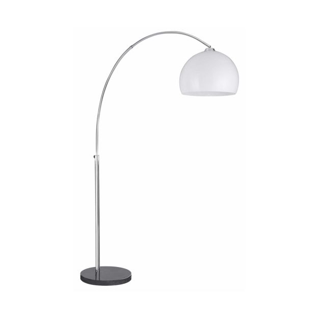 Searchlight Arcs - lampadaire - 180 cm - chrome et blanc