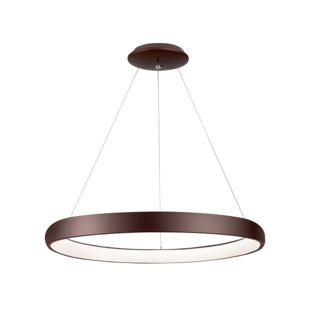 Nova Luce Albi - lampe suspendue - Ø 81 x 120 cm - 80W LED dimmable incl - brun café