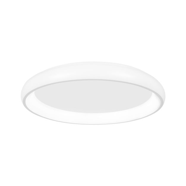 Nova Luce Albi - plafonnier - Ø 81 x 8,5 cm - 80W LED dimmable incl. - blanc