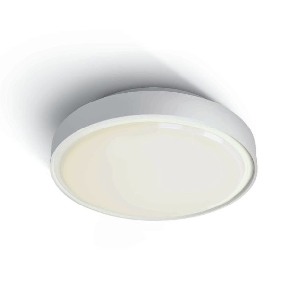 ONE Light E27 Plafo Outdoor - plafonnier extérieur - Ø 26 x 9,3 cm - IP65 - blanc