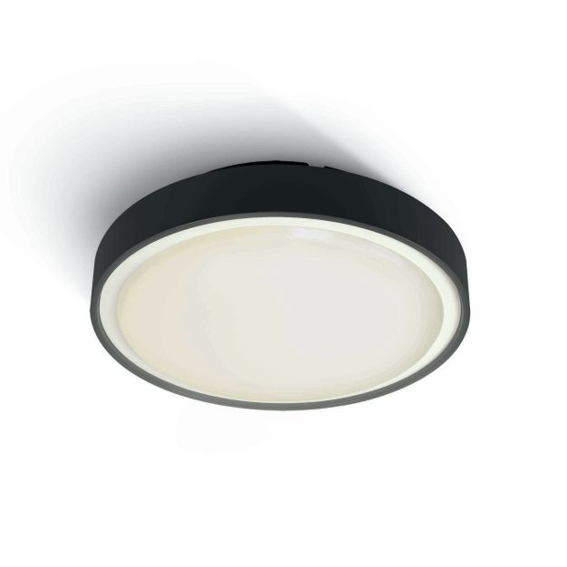 ONE Light E27 Plafo Outdoor - plafonnier d'extérieur - Ø 26 x 9,3 cm - IP65 - noir