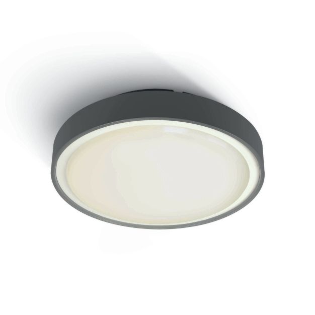 ONE Light LED Plafo Outdoor Round - plafonnier extérieur - Ø 30 x 8,3 cm - 24W LED incl. - IP65 - anthracite