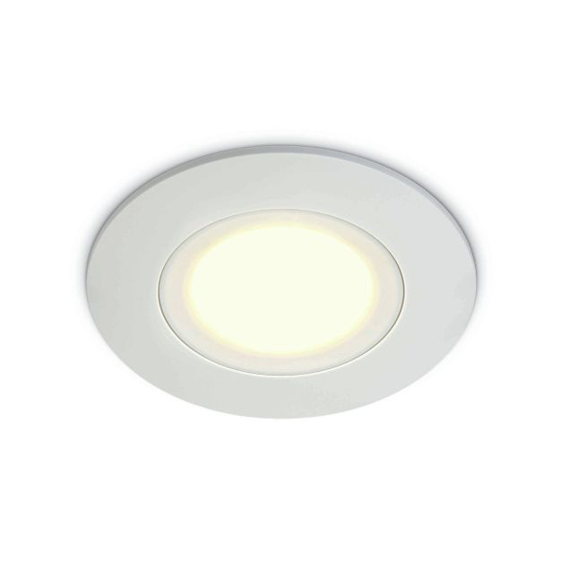 ONE Light Gamme Salle de Bains - spot encastré - Ø 85 mm, Ø 68 mm encastré - 6W LED incl. - IP65 - blanc - couleur de lumière blanc chaud