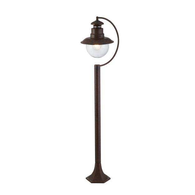 Searchlight Station - poteau de jardin - 28 x 21,5 x 110 cm - IP44 - brun rouille