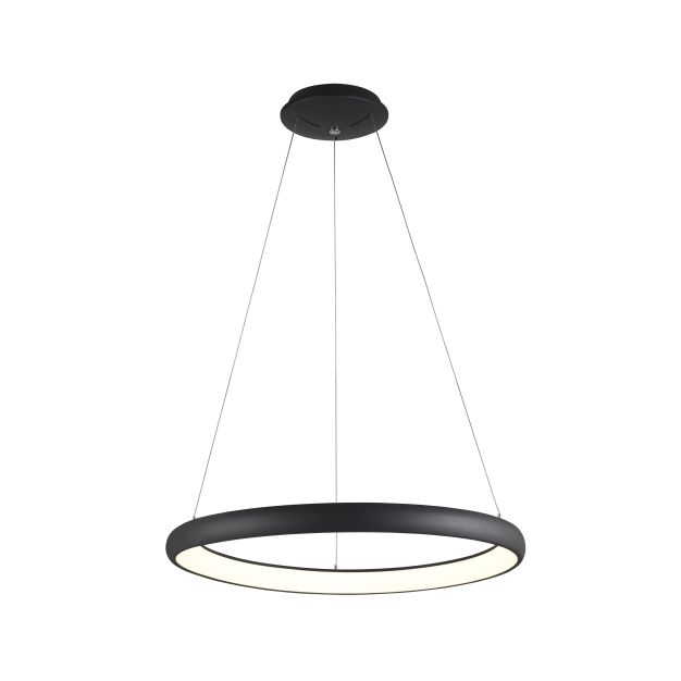 Nova Luce Albi - lampe suspendue - Ø 61 x 120 cm - 50W LED dimmable incl - noir