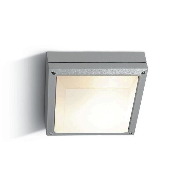 ONE Light Square E27 Outdoor - plafonnier extérieur - 27 x 27 x 8 cm - IP54 - gris