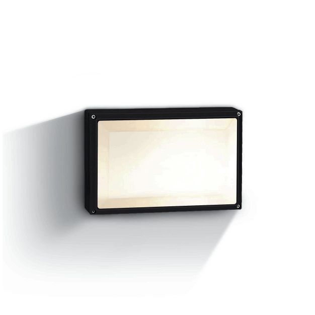 ONE Light Square E27 Outdoor - plafonnier extérieur - 27,5 x 18 x 8 cm - IP54 - noir