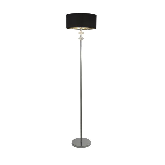 Searchlight New Orleans - lampadaire - 157,5 cm - noir et chrome