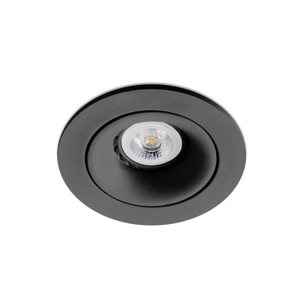 Faro Argon - spot encastrable - Ø 114 mm, Ø 100 mm encastrable - noir mat