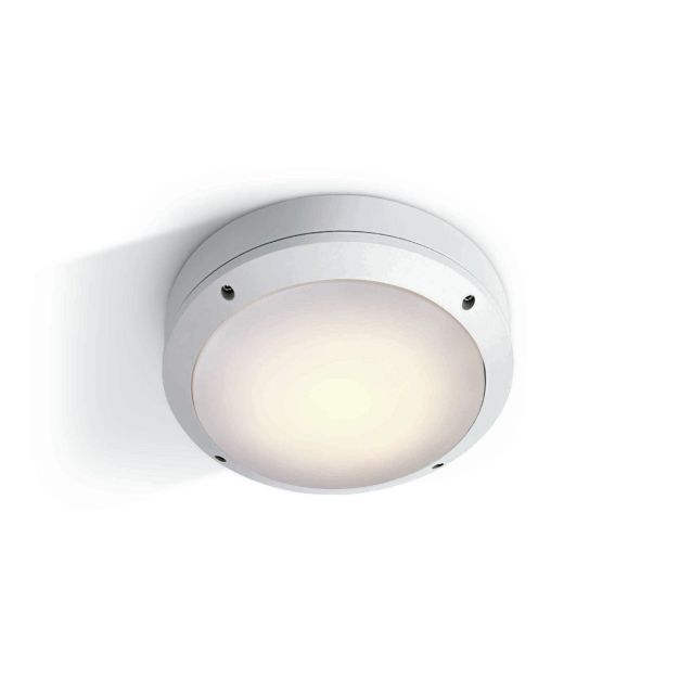 ONE Light Round E27 Outdoor - plafonnier extérieur - Ø 26,5 x 8,8 cm - IP54 - blanc