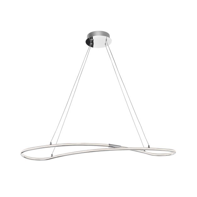 Nova Luce Martino - lampe suspendue - 99 x 29 x 120 cm - 33W LED incl. - chrome