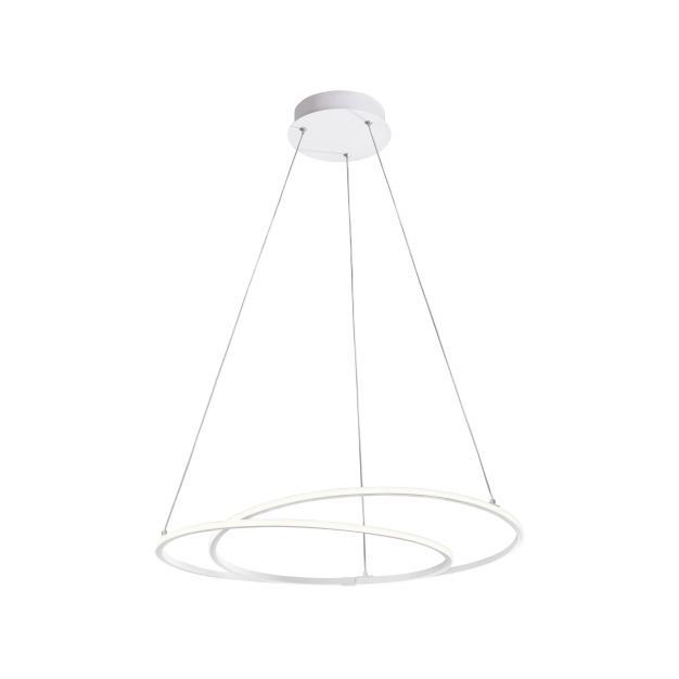 Nova Luce Viareggio - lampe suspendue - Ø 56 x 120 cm - 29W LED incl. - blanc