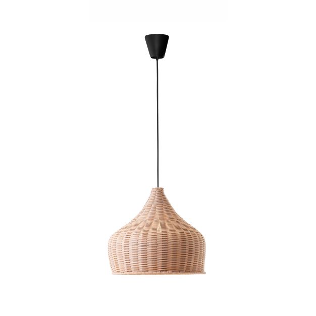 Nova Luce Mia - lampe suspendue - Ø 38,5 x 250 cm - brun et noir