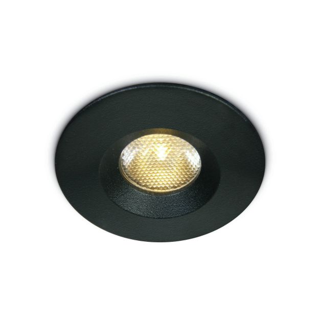 ONE Light - spot à encastrer - Ø 46 mm, Ø 38 mm à encastrer - 3W LED dimmable incl. - IP65 - noir