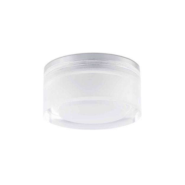 Faro Ebba - plafonnier/mural - Ø 7 x 6,5 cm - 4W LED incl. - IP44 - argenté