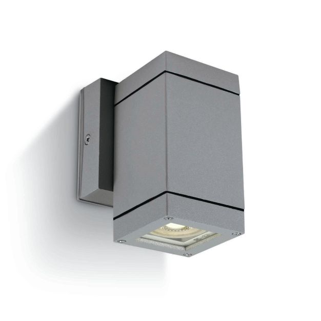 ONE Light GU10 Outdoor Cubes - applique murale d'extérieur - 6,3 x 11,5 cm - IP54 - gris