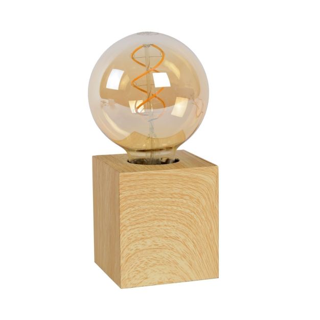 Lucide Pablo - lampe à poser - 8 x 8 x 9 cm - bois clair