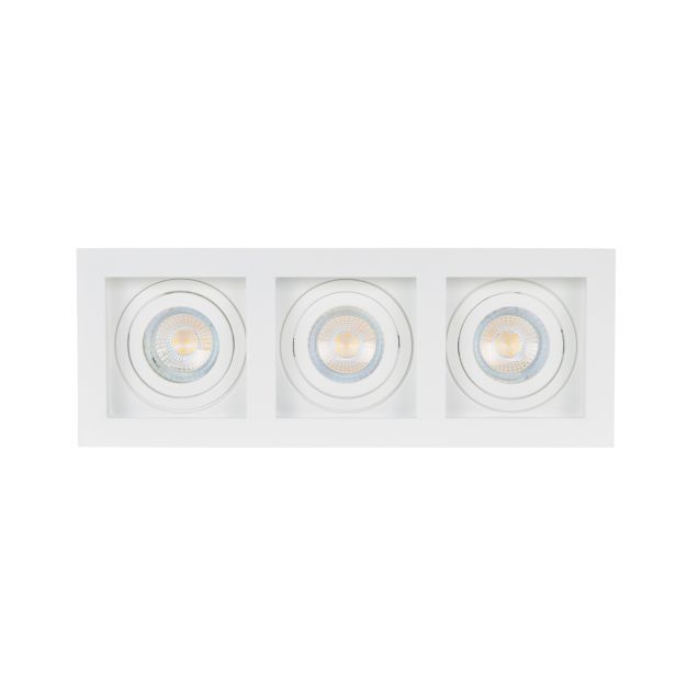 Projectlight Bloq 3L - spot encastrable - 270 x 100 mm, 250 x 92 mm encastrable - blanc