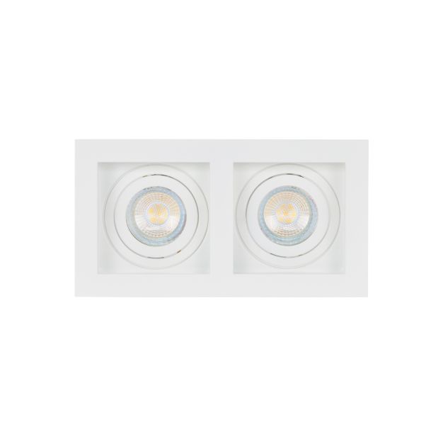 Projectlight Bloq 2L - spot encastré - 180 x 100 mm, 171 x 92 mm taille d'encastrement - blanc